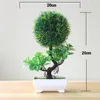 Bonsai New Green Artificial Plants Bonsai  Like Live Small Tree Grass Flower Potted Christmas Party Home Office Decor Wedding 5