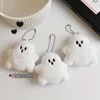 3pcs Cute Stuffed White Ghost Keychain - Fun Schoolbag Ornament for Teens and Adults & Accessories 1