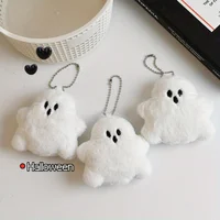 3pcs Cute Stuffed White Ghost Keychain - Fun Schoolbag Ornament for Teens and Adults & Accessories 1