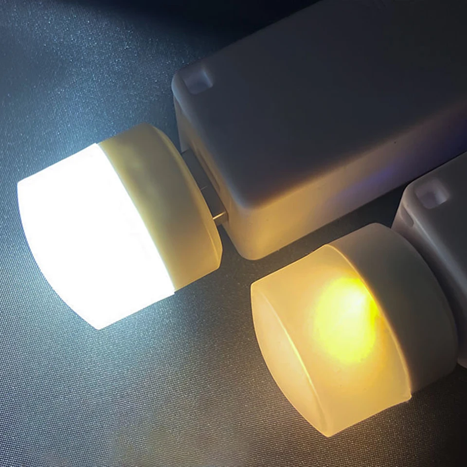 LED Light Book Light Mini LED Light 1/10Pcs Mini USB Book Light Warm White Eye Protection Book Reading USB Plug Power Bank Mobile Power Charging LED Night Lamp