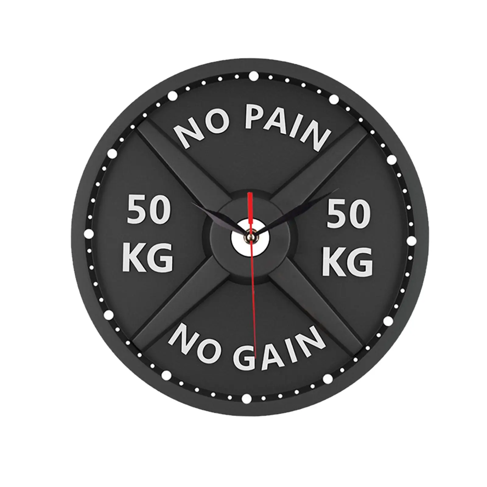 50kg 3D Barbell Wall Clock Modern Minimalist Gift Silent 30cm Gym Clock for Gym