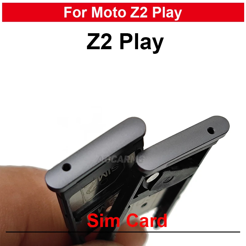 Doppia Scheda Sim Per Motorola Moto Z2 Play Sim Vassoio Supporto Presa Slot Riparazione Parti Di Ricambio