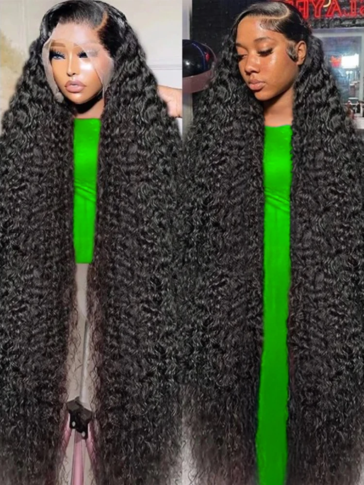 250% Density 30 40 46Inches HD Deep Wave 13x6 Curly Lace Front Human Hair Wig Wet & Wavy Water Wave Lace Frontal Wigs For Women Wig Original Vietnamese Wigs Delivery 3Days Wig Female HD Transparent Wig Pre Plucked with Baby Hair Bleached Knots CEXXY