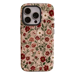 Vintage Flower 2 - in - 1 Shockproof Phone Case and Screen Protector - Xiaomi Mi 11 Ultra (Hua034)