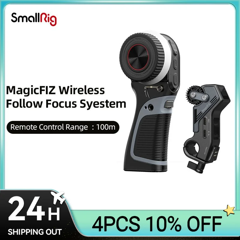 Smallrig Magicfiz Wireless Follow Focus Handgrip Kit Ricarica Rapida 100M Telecomando 3782