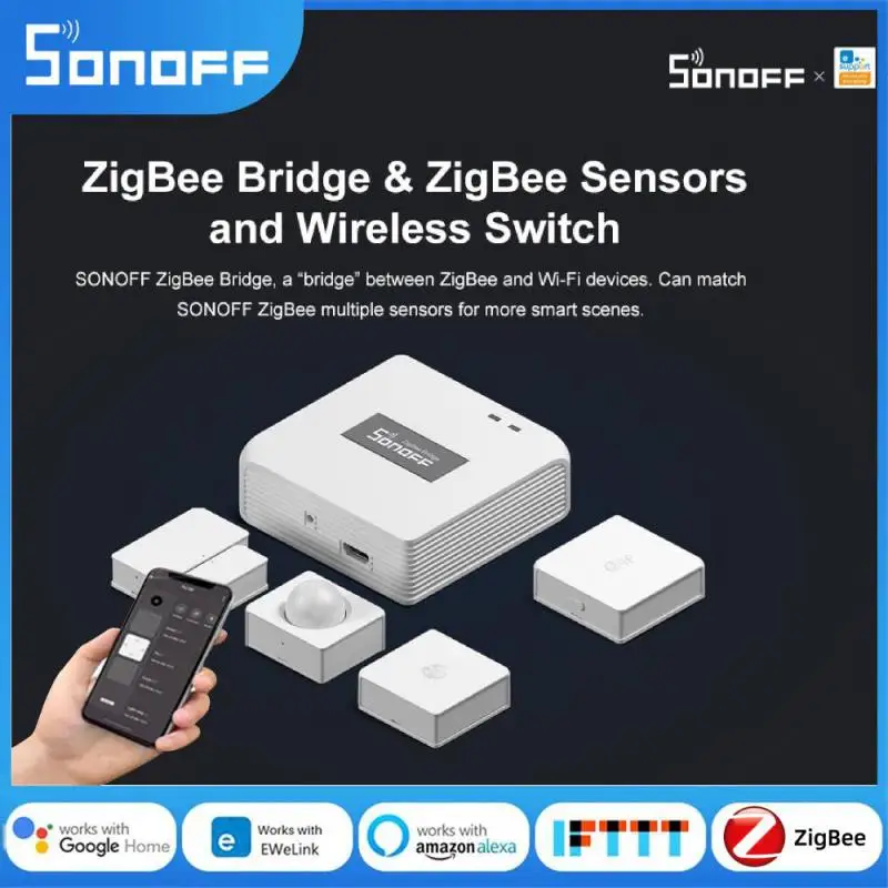 Sonoff-zigbee Bridge Pro Suporte Zbbridge-p 128 Sub-dispositivos Casa Inteligente Hub App Controle Remoto sem Fio Funciona com Alexa Assistente do Google