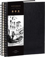 Sketchbook Hardcover – 200GSM Very Thick Paper – Spiral Sketchbook for Painting and Mixed Media – Sketchbook, Art Book 1