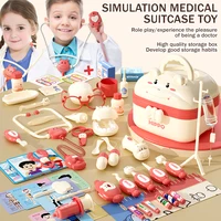 58Pcs Medical Toy Kids Doctor Pretend Play Kit, Pretend Play Set with Stethoscope for Kids Doctor Role Play Dress-Up , Birthday 1