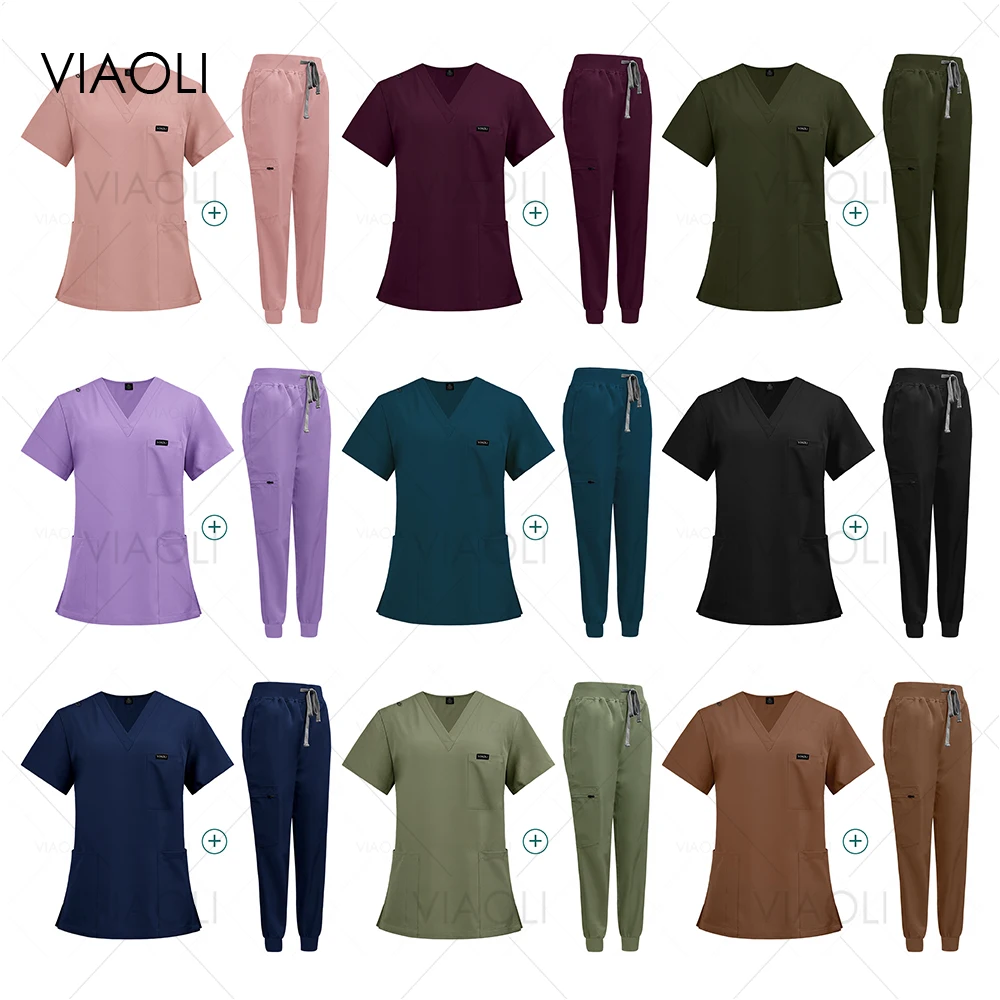 

Fashion Medical Accessories Scrub Joggers Medical Clothing for Women Beauty Salon SPA Unifrom Nursing Soft Work Wear Unisex Mens