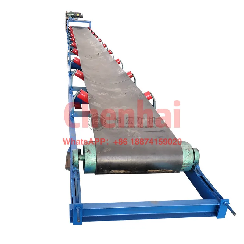 

(Have In Stock) Rubber Material Inclined Conveyor Belts System Hopper Belt Conveyor Machine Price For Sand Concrete Mining Stone