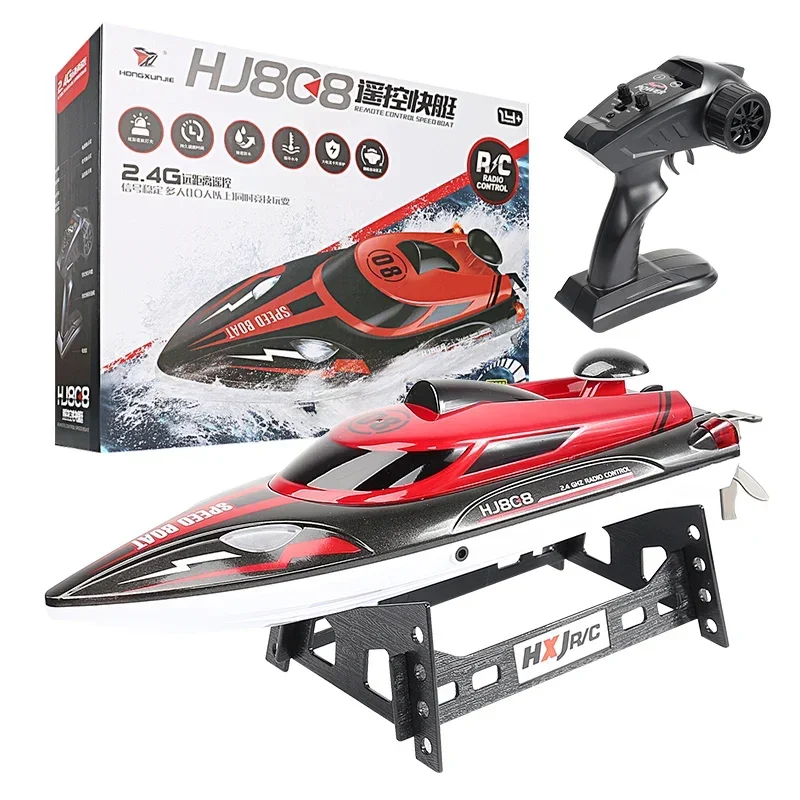 HJ808 RC Boat 2.4Ghz 25km/h High-Speed Remote Control Racing Ship Water Speed Boat Children Model Toy 3