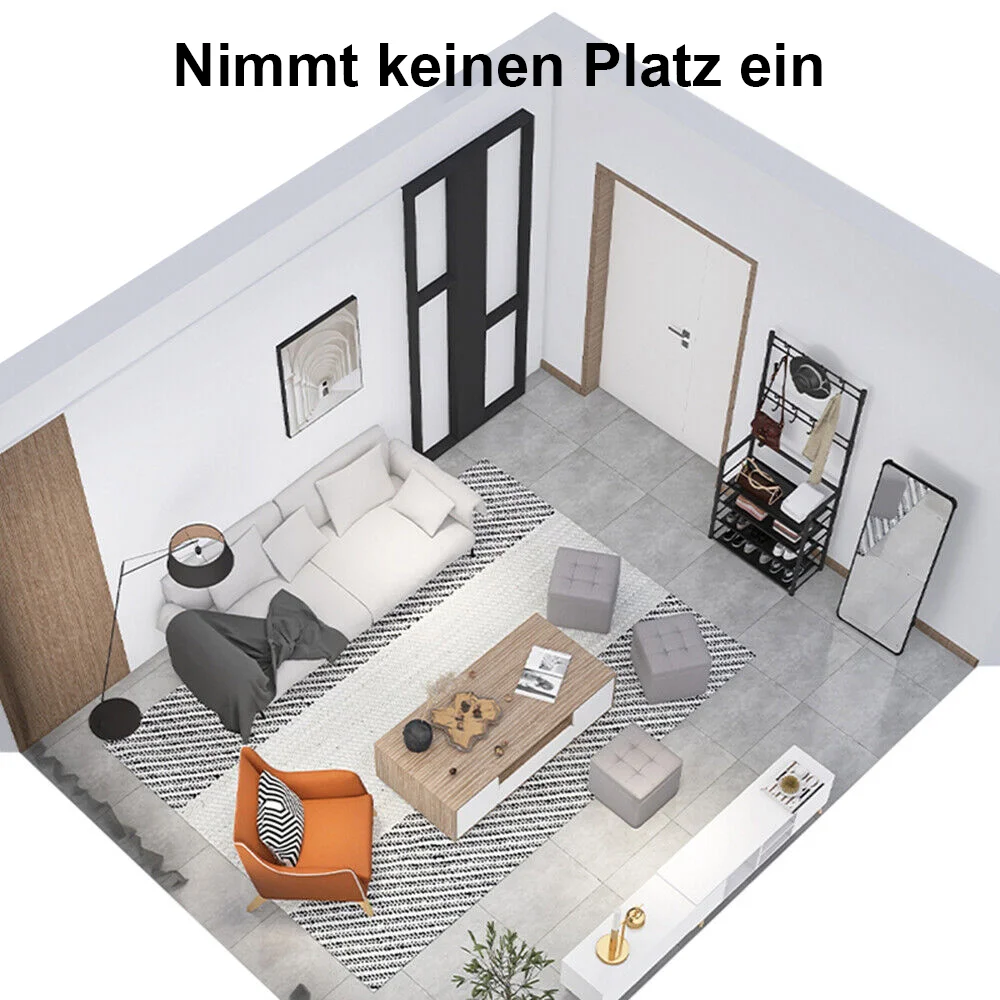 5/4-stöckiges Freistehendes Aufbewahrungsregal Kleider- und Hut-Aufbewahrungsregal Schuhregal Freistehender Aufbewahrungsschrank für Wohnzimmer – Detail 20