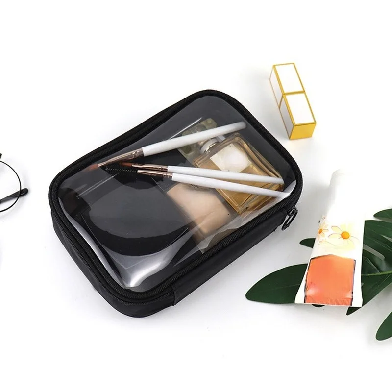Waterproof Transparent Cosmetic Bag Women Make Up Case Travel Zipper Clear Makeup Beauty Wash Organizer Bath Toiletry Bags Kit 4