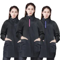Long Sleeve Pet Groomer Work Clothes Waterproof Overalls Non Stick Hair Pet Grooming Uniforms Anti-hair Breathable Gown Y1128 1