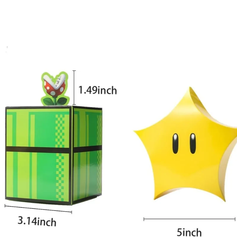 

Super Mario Green Water Pipe Stars Kawaii Mario Themed Candy Box Game Party Gift Box Candy Box Kids Birthday Party Decorations