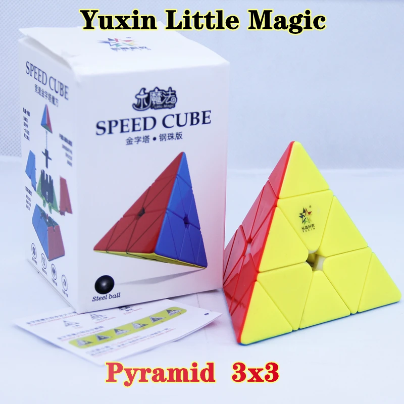 

Yuxin Little Magic Pyramid Cube 3x3 Magic Speed Pyraminx Cube Puzzle little 3x3x3 Pyraminxed Cubo Educational kid Toys Gifts