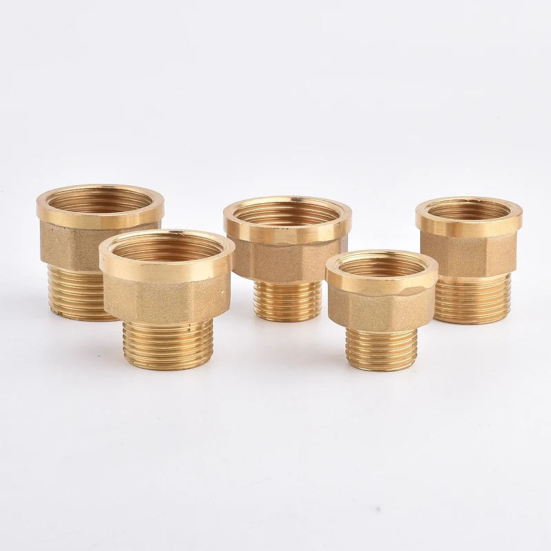 Brass Hex Reducer Joint BSP Female to Male Thread Pipe Faucet Connector Garden Water Bushing Fittings 1/2 3/4 1 Inch