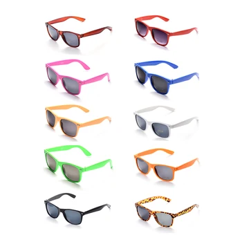 Lovatfirs 10 Pack Sunglasses for Party Women Men Kids Multicolor UV Protection Black White Green Red Pink