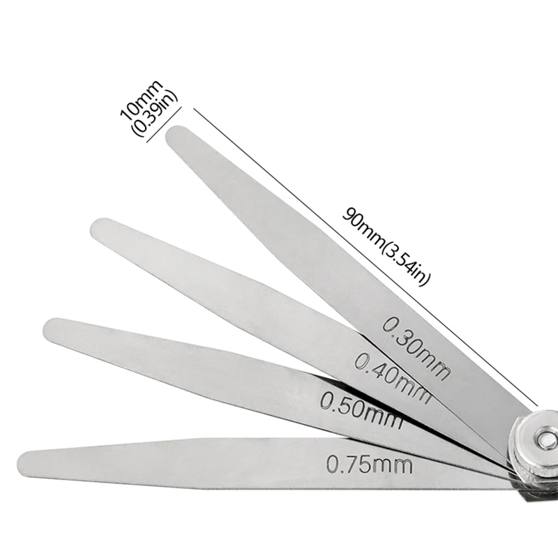 100A Gauge Micrometer Stainless Steel Thickness Gauge Manual Gap Measuring Instrument 17pcs