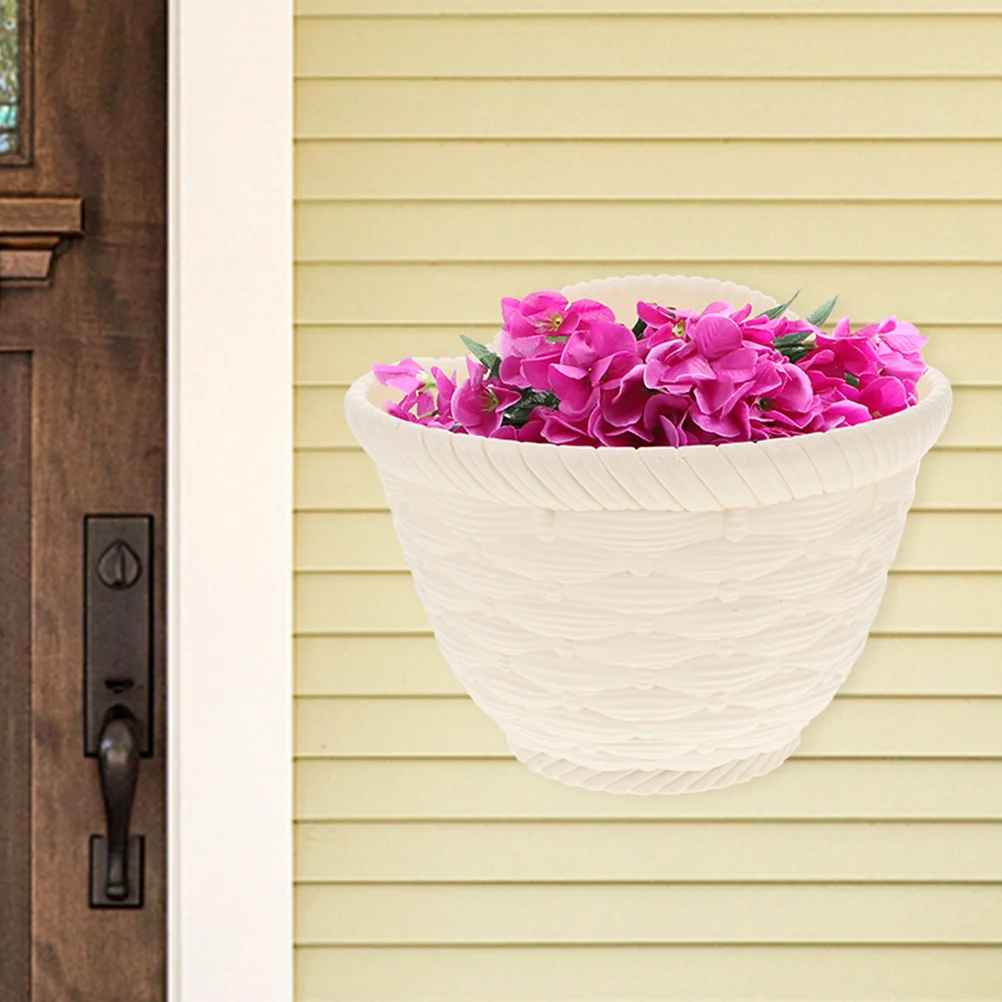 

Wall Hanging Planters Railing Hanging Planters Plants Flowers Plastic Pots Baskets Half Round Plant Holders Balcony Fence