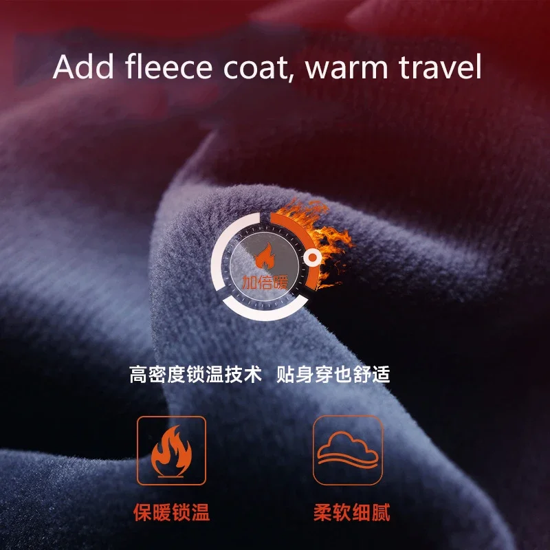 Monday Flow Golf Sportswear Men's Winter Keep Warm Coat Windbreaker Long Sleeve Golf Jacket Man Windproof Velvet Casual Coats
