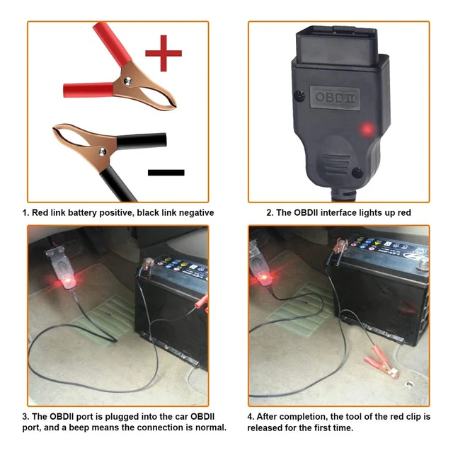 OBD2 KFZ Memory Saver ECU Notstromversorgungskabel Batteriewechselwerkzeug