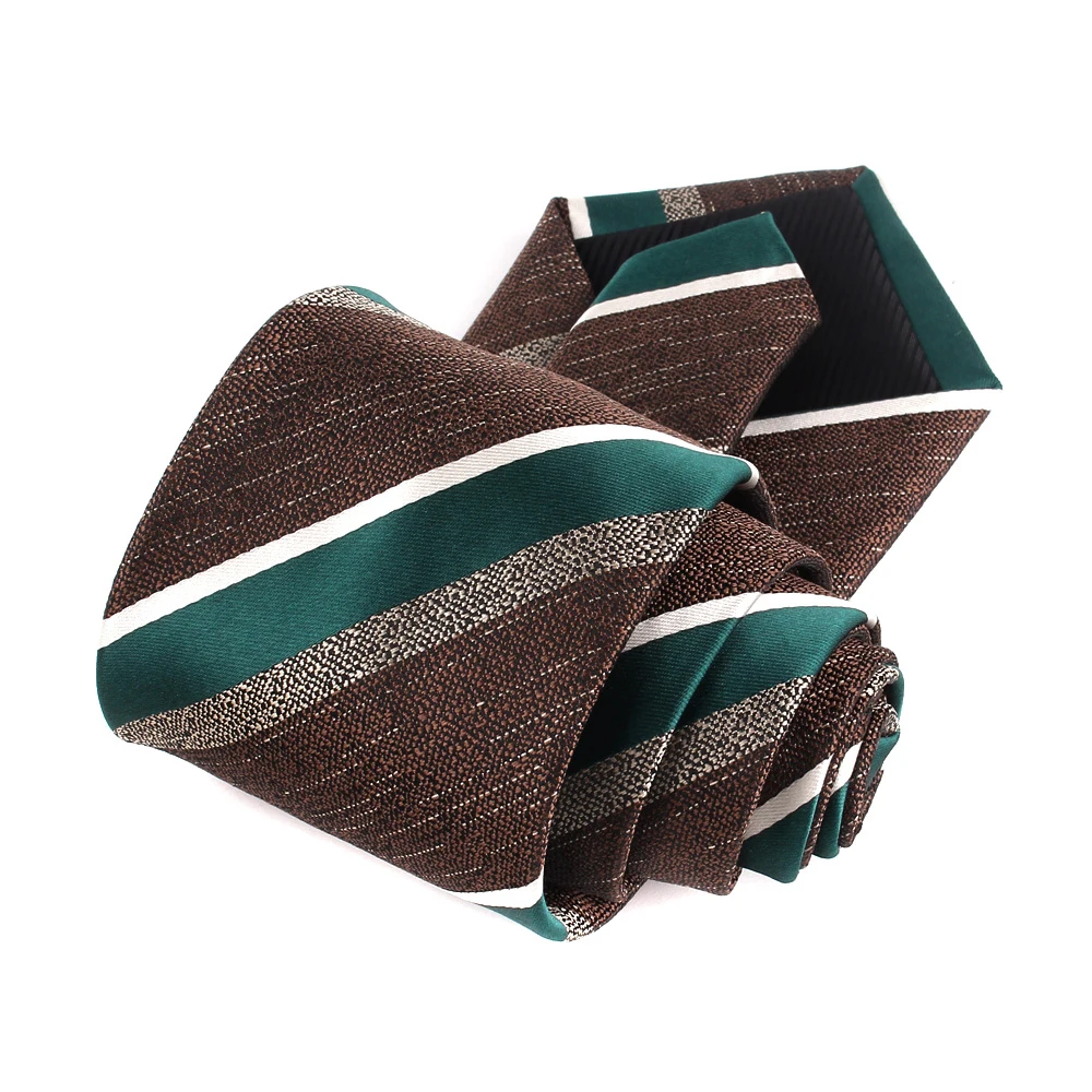 Men's Stripe Ties Wedding Necktie For Groomsmen Mens Neck Tie For Wedding Fashion Coffee Ties Men Women Good Gifts Gravatas