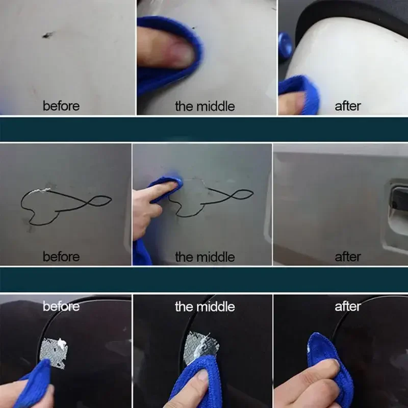 Blue Paint Brush Set for Car Scratch Repair and Maintenance