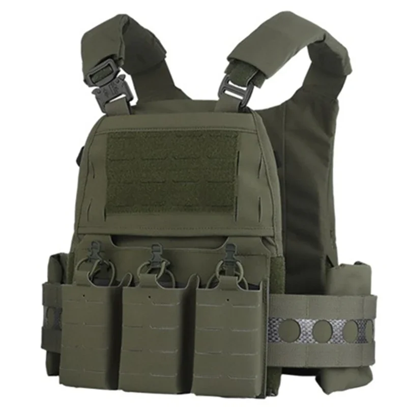 Ferro V5 FCPC Hunting Plate Carrier Modular Portable MOLLE Airsoft magazine pouch Triple Magazine Pouch With Zip On Back Panel Banger