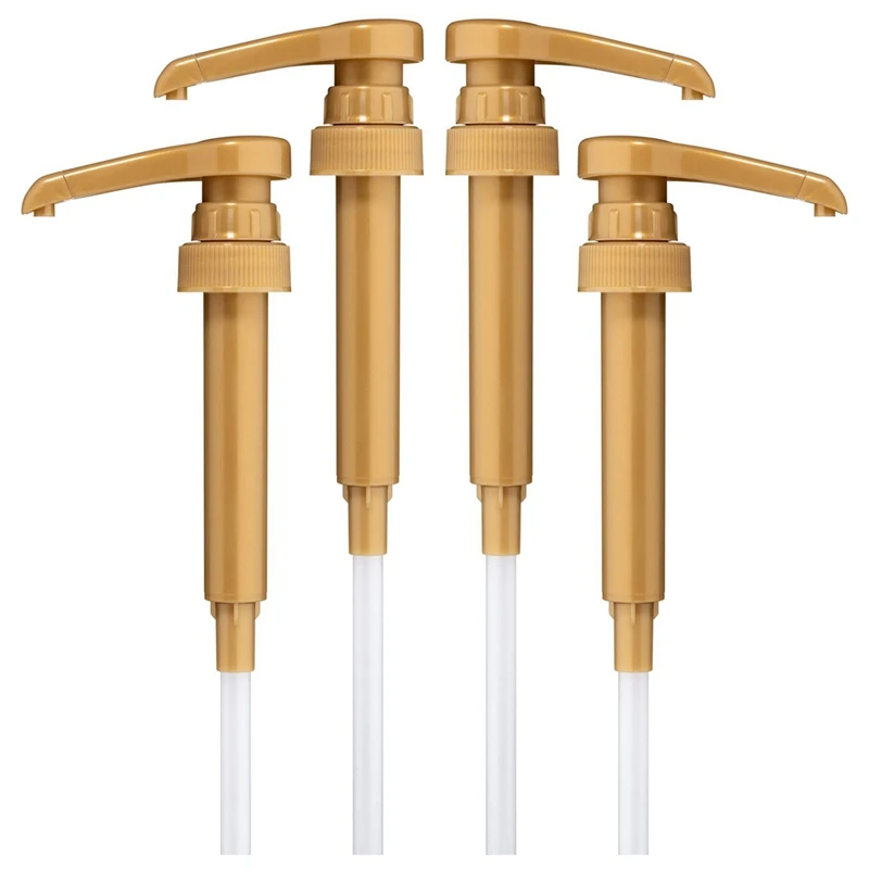 

4PCS Coffee Syrup Pump Dispenser Bottle Presser Hand Hand Pump Head Pump Head For Coffee Flavoring Syrups