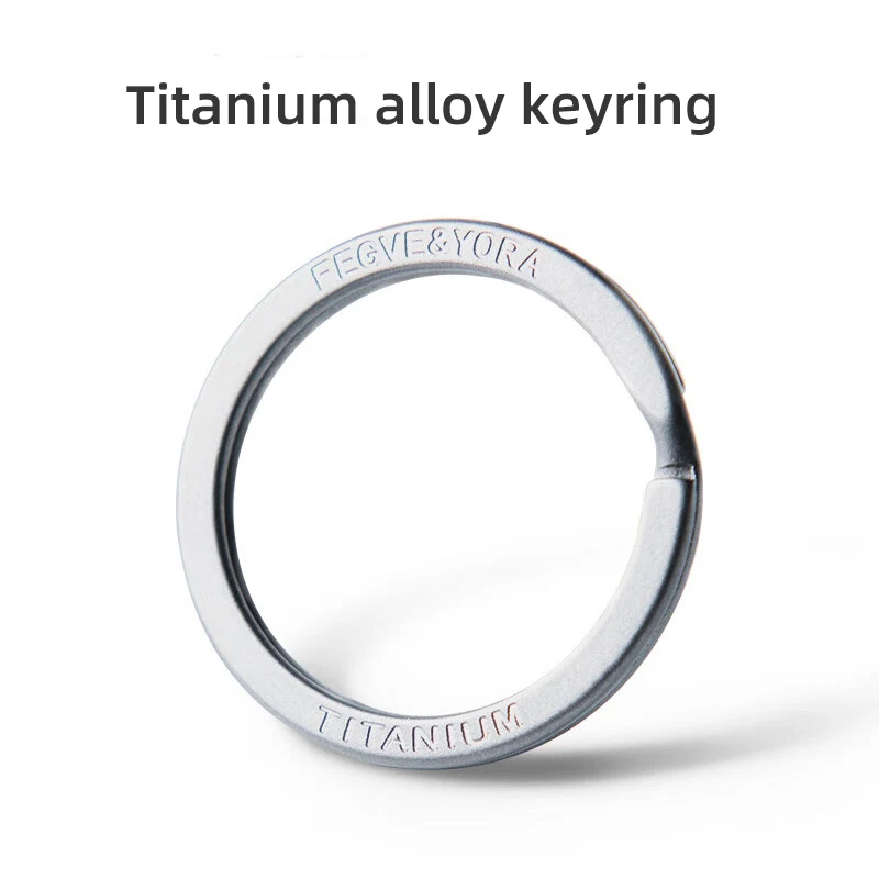 2PCS 20-32MM Titanium Alloy Rotating Ring Buckle Keychain Waist Belt Buckle Spring Lock Keyring Outdoor Tool EDC Unboxing Tool