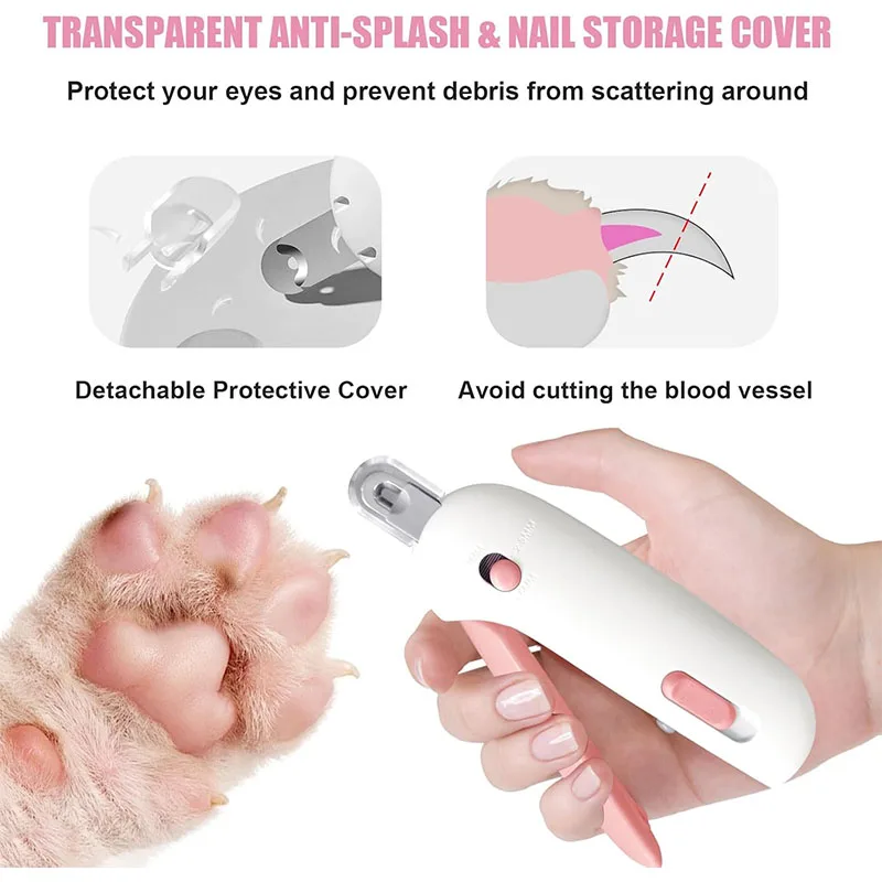 Máquina de tosa para cães e gatos com orifício ajustável e lixa de unha para evitar cortes excessivos. Ferramenta profissional para cuidados com a pelagem._voghion.com