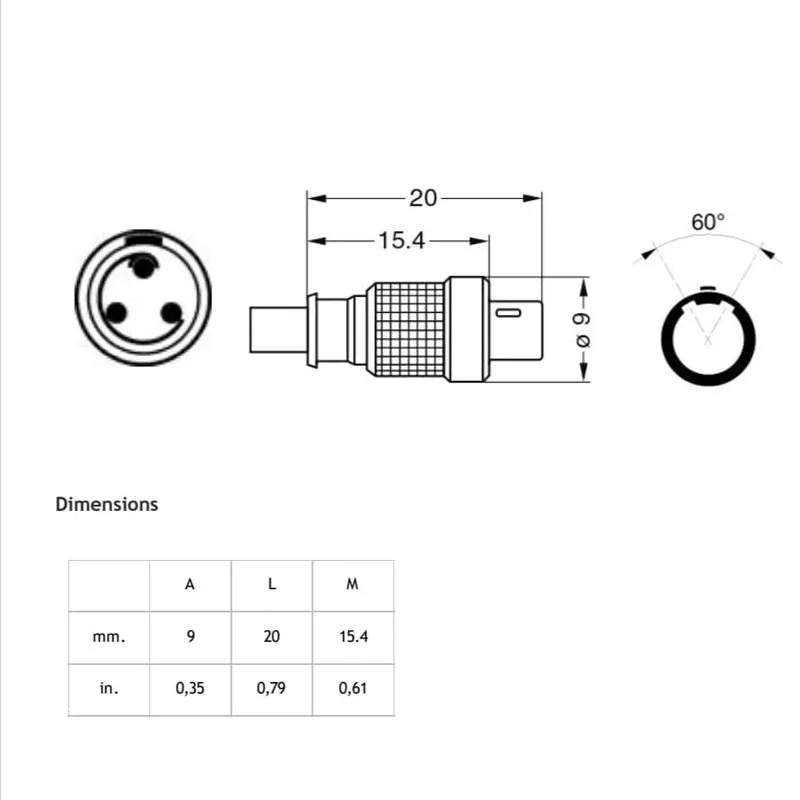 Canfon FVB 3핀 수형 커넥터 ? Lectrosonics, Wisycom MTP40, Sennheiser SK2000/SK3063, Shure UR1M, Zaxcom용 교체 플러그