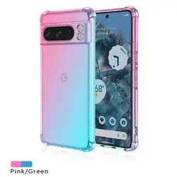 Gradient Airbag TPU Shockproof Protective Phone Case Cover for Pixel 11 Pro XL (Pink Green)