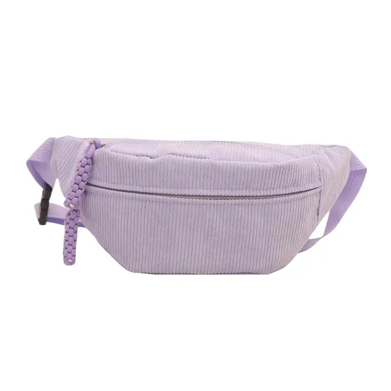 �� Damen-Gürteltasche aus Cord, verstellbarer Riemen, Umhängetasche, modische Brusttasche, Sport-Umhängetasche, solide Tasche mit großer Kapazität – Detail 15