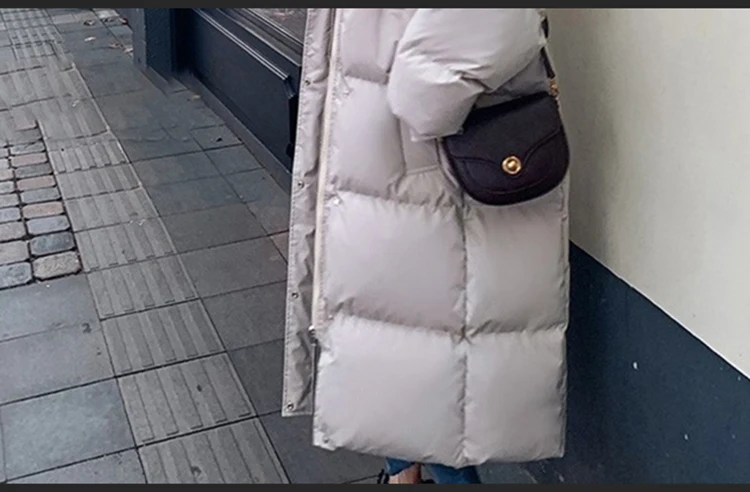 2023 Down Coats New Long-style Cotton Dress Korean Version Large Size Korean Fashion Jackets Winter Heat Parka Feminina