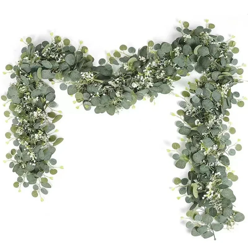 Artificial Eucalyptus White Flower Garland 1