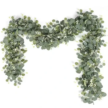 Artificial Eucalyptus White Flower Garland 1