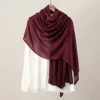 Nouveau grande taille solide rayonne Modal Hijab écharpe femmes musulman foulard enveloppes châle Femme Musulman bandeau islamique Turban 190*85 cm