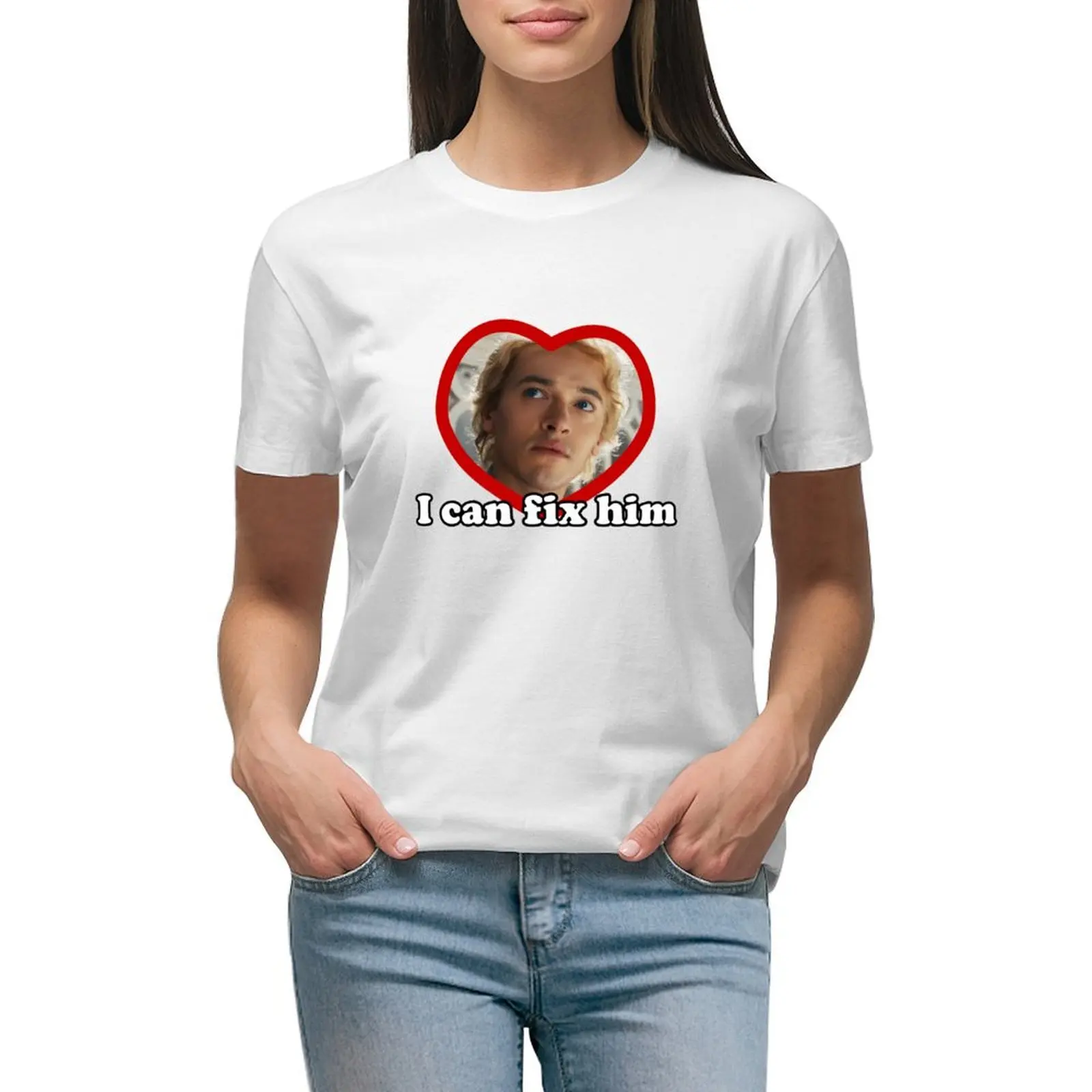 

I can fix him (Coriolanus Snow) T-shirt summer clothes shirts graphic tees vintage clothes Women tops