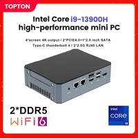 Topton New Gaming Mini PC 13th Gen i9 13900H i7 13700H Desktop Computer 2*DDR5 2*PCIE4.0 Support 4K four Display for Home/Office 1