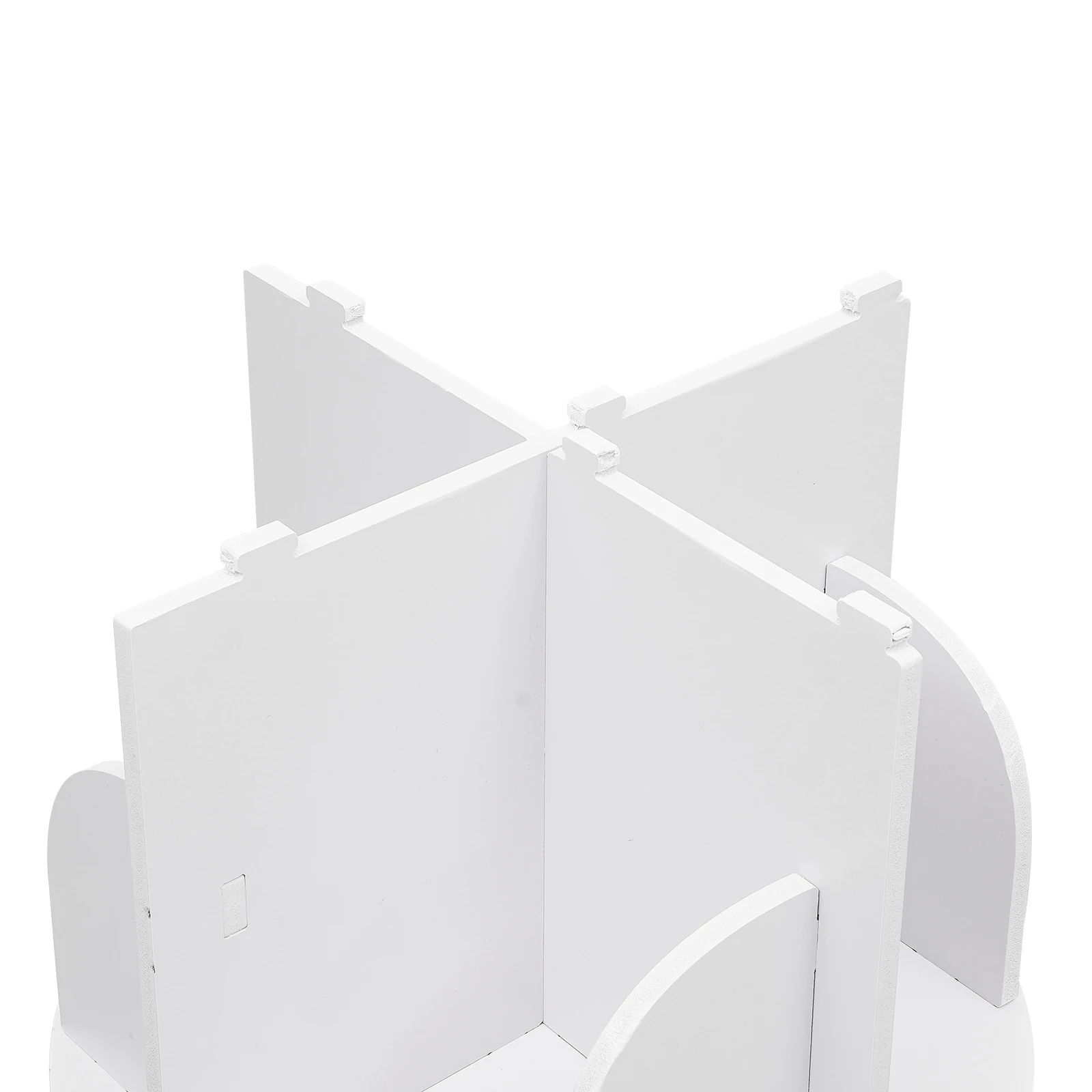 4-Tier Rotating Bookshelf Round Strong Bearing Capacity Adjustable Saving Space Bookshelf For Store Books In Living Rooms 6