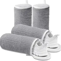 NEW Side Zipper Shoe Bag for Washing Machine Chenille Velvet Lined Shoe Washing Bag Portable Fluffy Fiber Sneaker Laundry Bags 1