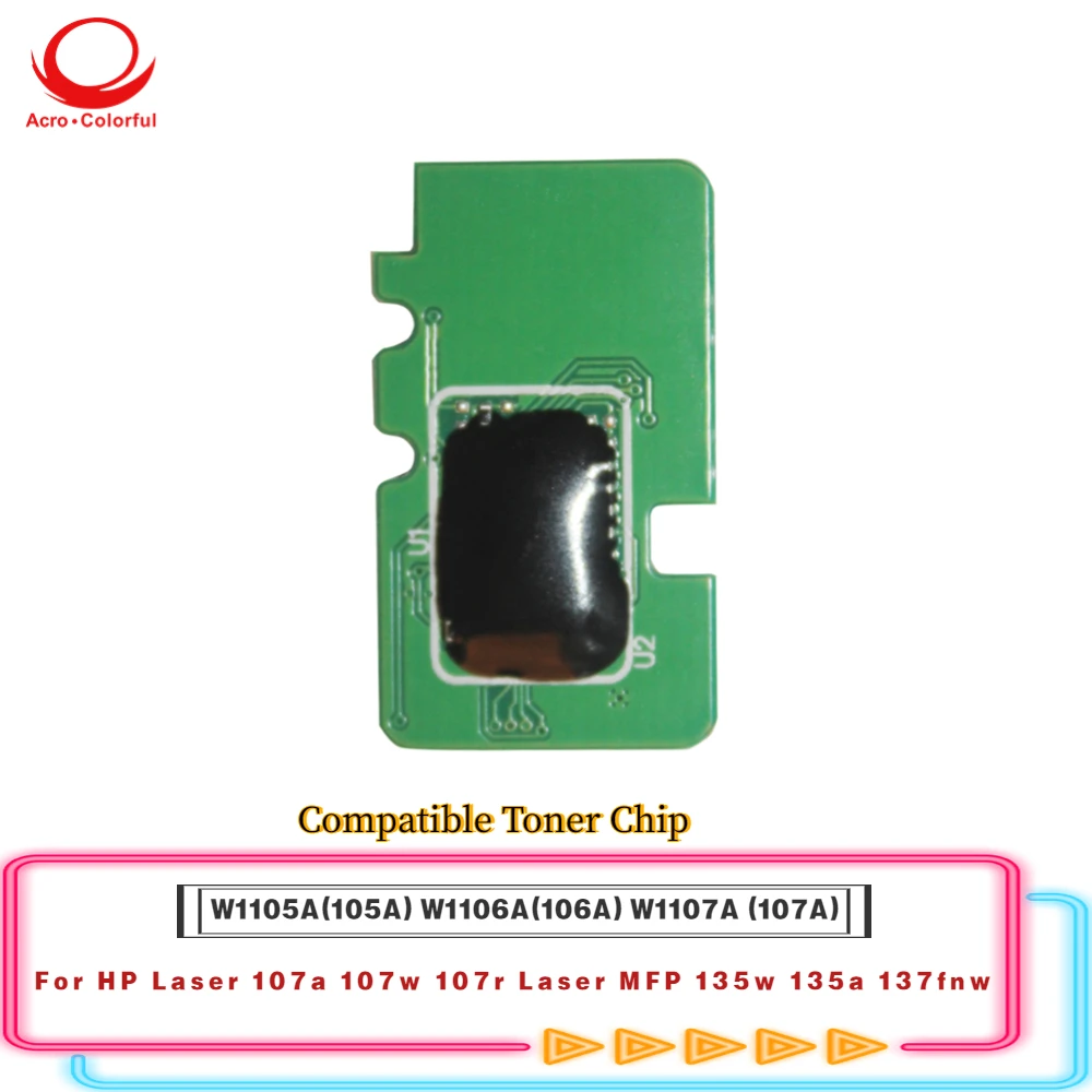 falda ecuador agudo Chip de tóner Compatible con HP Laser, cartucho de impresora Compatible con  W1105A, W1106A, W1107A, 105A, 106A, 107A, 107w, 107r, MFP, 135w, 135a,  137fnw|Chip de cartucho| - AliExpress