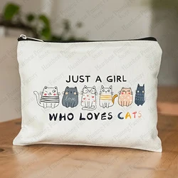 Charming Cat - Themed Cosmetic Bag - Perfect Gift (965605190901)