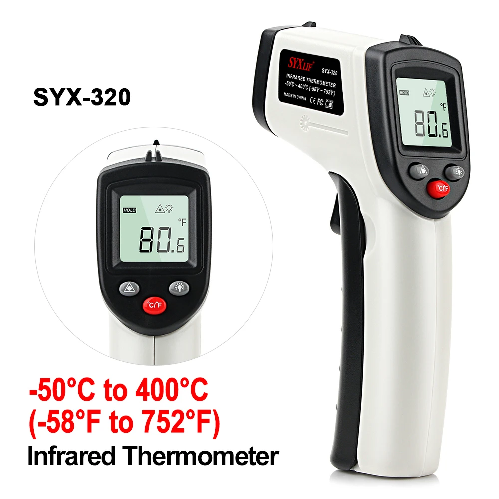 Cheers.US GM320S Infrared Thermometer 1080 Non-Contact Digital Temperature  Gun for Cooking, Reptiles, Pizza Oven