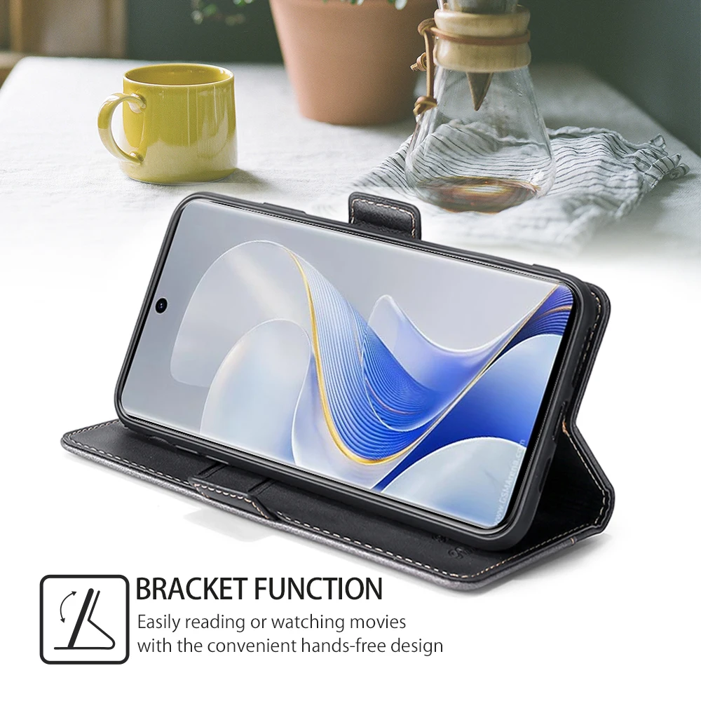 비즈니스 대비색 가죽 케이스 보호 커버, VIVO S19 Pro 5G Vivo V30 Lite V30 V40 SE 플립 케이스, 카드 슬롯 홀스터