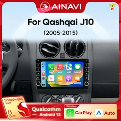 Ainavi 2din Android Car Radio For Nissan Qashqai 1 J10 2006-2013 Carplay Multimedia Player Navigation GPS DSP Auto Stereo