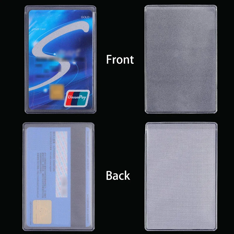 Card Holder Wallet Card Holder Credit Card Holder 1-50pcs PVC Cards Protector Frosted Transparent Credit ID Card Cover Anti-magnetic Holder Postcard Container Storage Bags Case
