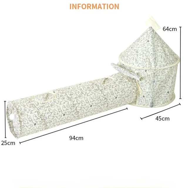 Cat Tunnel Cat Nest Combination Set Tent Roll Dragon Four Seasons Universal Foldable Channel Splicing Pet Self Entertainment Toy 5